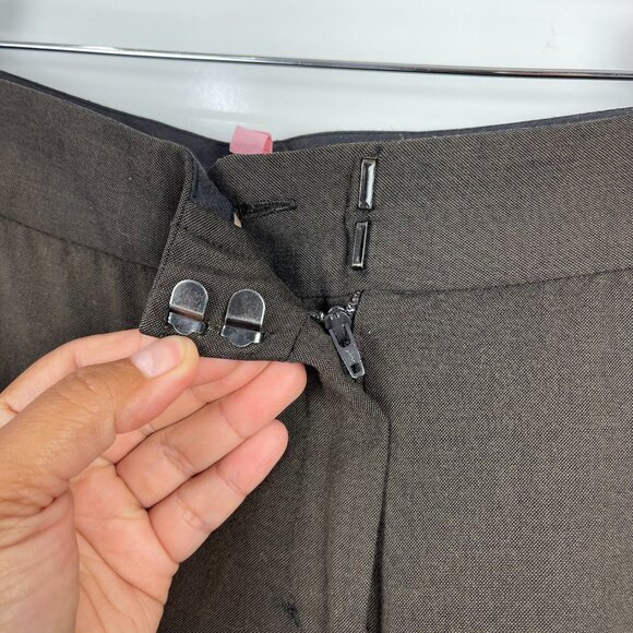 BCBGMaxazria Women's Carla Dress Pants Classic Brown Wool Size 4 Minimalist - Picture 4 of 8